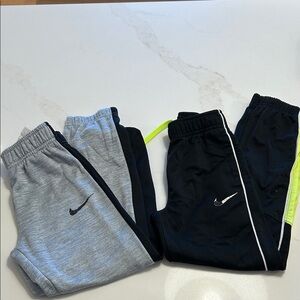2 pair Nike Kids' Gray and Black Jogger Pants